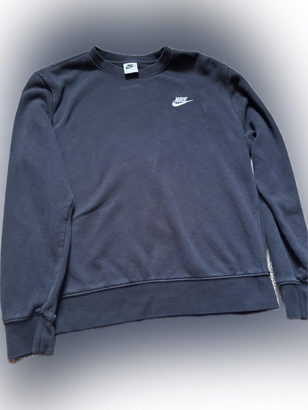 Nike Black Crewneck Sweatshirt with White Swoosh